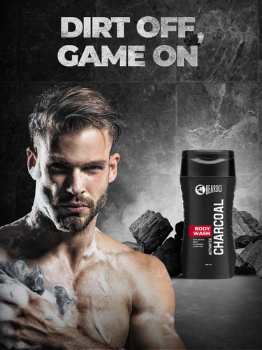 Beardo Activated Charcoal Anti-Pollution Body Wash, 200ml (Pack of 2) | Deep Pore Cleaning | Removes Dirt & Impurities | Acne Control | Oil Control | For Men